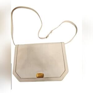 SALVATORE FERRAGAMO WHITE SATCHEL BAG